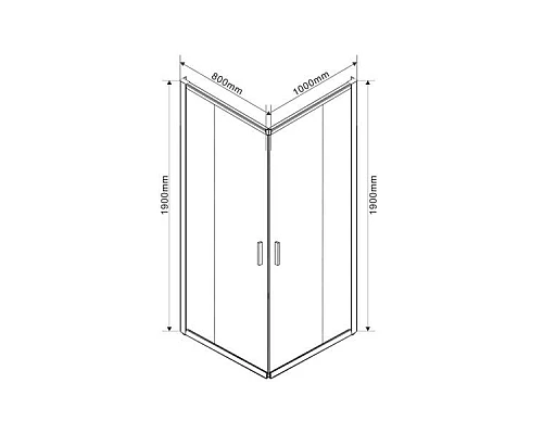 Приобрести Душевой уголок Vincea Garda VSS-1G8010CH 100х80 профиль Хром стекло шиншилла в магазине сантехники Santeh-Crystal.ru