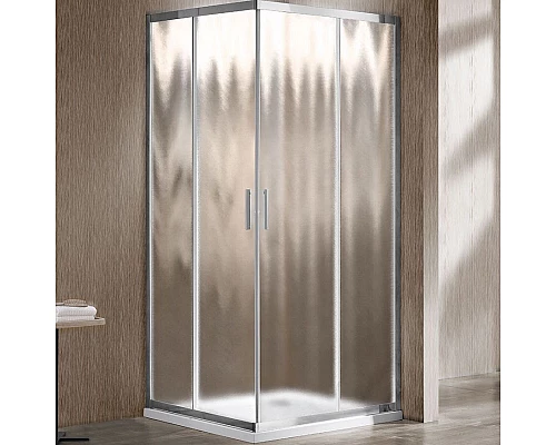 Приобрести Душевой уголок Vincea Garda VSS-1G8010CH 100х80 профиль Хром стекло шиншилла в магазине сантехники Santeh-Crystal.ru