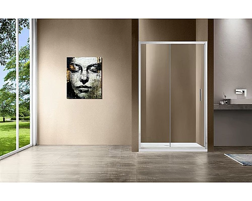 Заказать Душевая дверь Vincea Garda 105 VDS-1G105CL профиль Хром стекло прозрачное в магазине сантехники Santeh-Crystal.ru