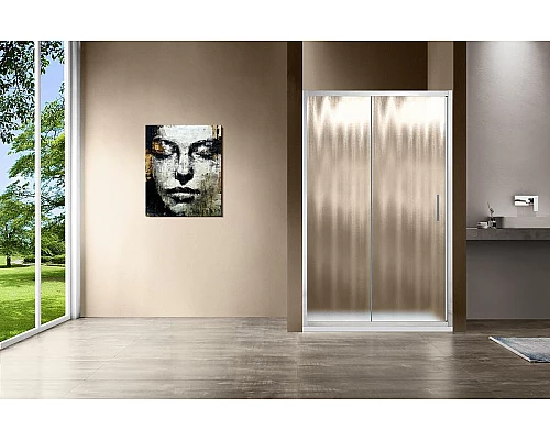 Приобрести Душевая дверь Vincea Garda 135 VDS-1G135CH профиль Хром стекло шиншилла в магазине сантехники Santeh-Crystal.ru