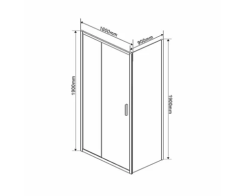 Заказать Душевой уголок Vincea Garda 160х90 VSR-1G9016CL профиль Хром стекло прозрачное в магазине сантехники Santeh-Crystal.ru