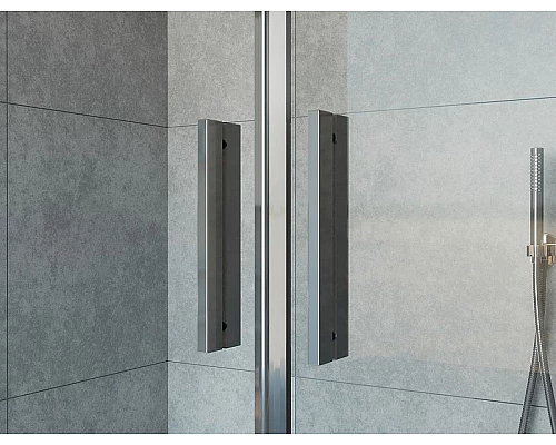 Приобрести Душевой уголок Vincea Garda 180x80 VSR-1G28018CH профиль Хром стекло шиншилла в магазине сантехники Santeh-Crystal.ru