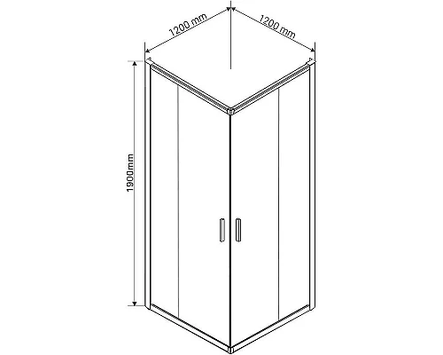 Купить Душевой уголок Vincea Garda 120x120 VSS-1G1212CL профиль Хром стекло прозрачное в магазине сантехники Santeh-Crystal.ru