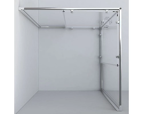 Купить Душевой уголок Vincea Garda 110x100 VSS-1G1011CLB профиль Черный стекло прозрачное в магазине сантехники Santeh-Crystal.ru