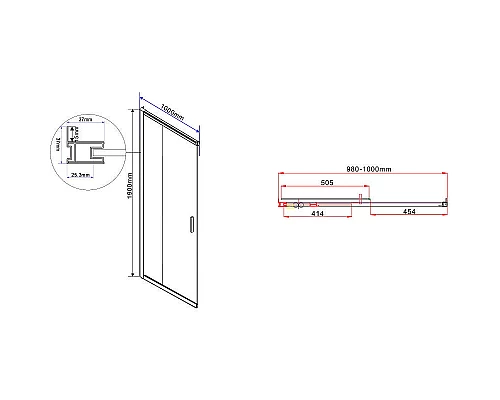 Купить Душевой уголок Vincea Garda 110x100 VSS-1G1011CLB профиль Черный стекло прозрачное в магазине сантехники Santeh-Crystal.ru