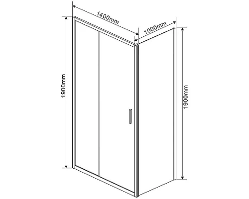 Купить Душевой уголок Vincea Garda 140x100 VSR-1G1014CLB профиль Черный стекло прозрачное в магазине сантехники Santeh-Crystal.ru