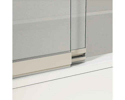 Приобрести Шторка на ванну Vincea VSB 100х145 VSB-1E100CL профиль Хром стекло прозрачное в магазине сантехники Santeh-Crystal.ru