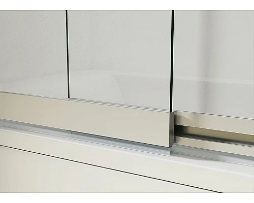 Приобрести Шторка на ванну Vincea VSB 100х145 VSB-1E100CGB профиль Черный матовый стекло тонированное в магазине сантехники Santeh-Crystal.ru