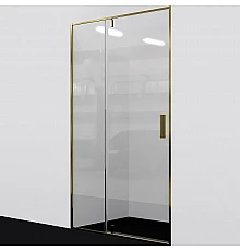 Душевая дверь WasserKRAFT Aisch 100 55P12 профиль Матовое золото стекло прозрачное
