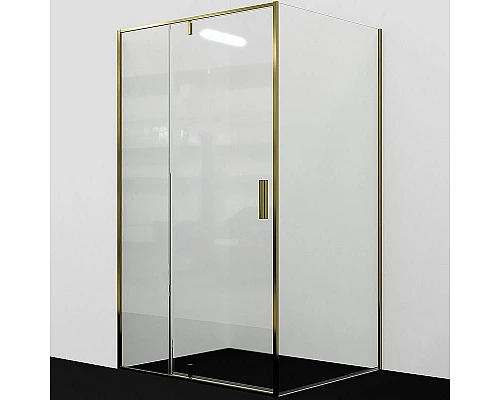 Заказать Душевой уголок WasserKRAFT Aisch 90x100 55P18 профиль Матовое золото стекло прозрачное в магазине сантехники Santeh-Crystal.ru