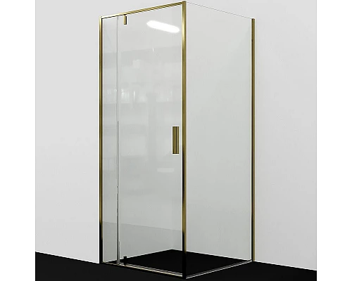 Приобрести Душевой уголок WasserKRAFT Aisch 100x100 55P19 профиль Матовое золото стекло прозрачное в магазине сантехники Santeh-Crystal.ru