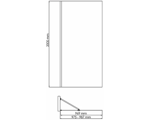 Заказать Душевая перегородка WasserKRAFT Aisch 100 55W44 профиль Матовое золото стекло прозрачное в магазине сантехники Santeh-Crystal.ru