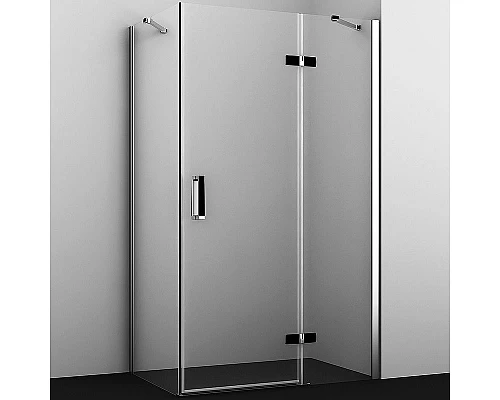 Заказать Душевой уголок WasserKRAFT Aller 120х100 R 10H10RBLACK профиль Хром стекло прозрачное в магазине сантехники Santeh-Crystal.ru