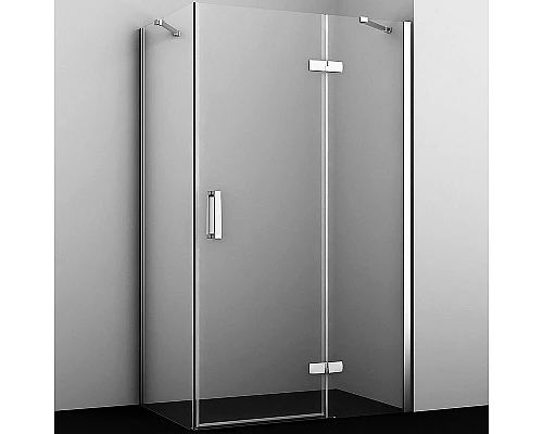 Купить Душевой уголок WasserKRAFT Aller 120х100 R 10H10RWHITE профиль Хром стекло прозрачное в магазине сантехники Santeh-Crystal.ru