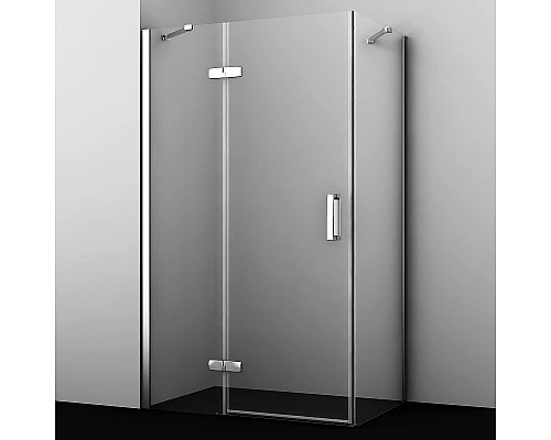 Купить Душевой уголок WasserKRAFT Aller 120х80 10H06L профиль Хром стекло прозрачное в магазине сантехники Santeh-Crystal.ru