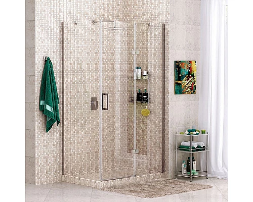 Купить Душевой уголок WasserKRAFT Aller 120x80 10H06R профиль Хром стекло прозрачное в магазине сантехники Santeh-Crystal.ru