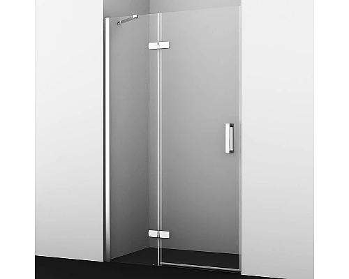 Заказать Душевая дверь WasserKRAFT Aller 120 L 10H05LWHITE профиль Хром стекло прозрачное в магазине сантехники Santeh-Crystal.ru