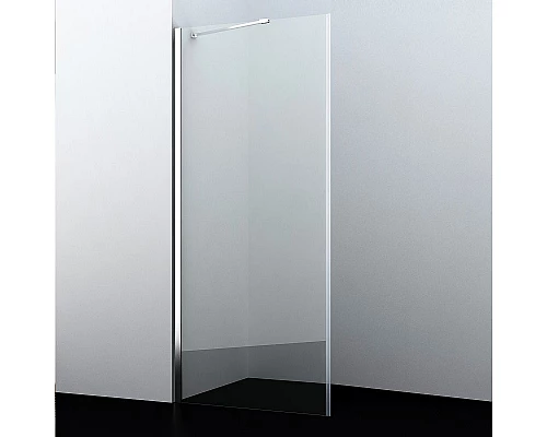 Приобрести Душевая перегородка WasserKRAFT Aller 100 10H10-RP100 профиль Хром стекло прозрачное в магазине сантехники Santeh-Crystal.ru