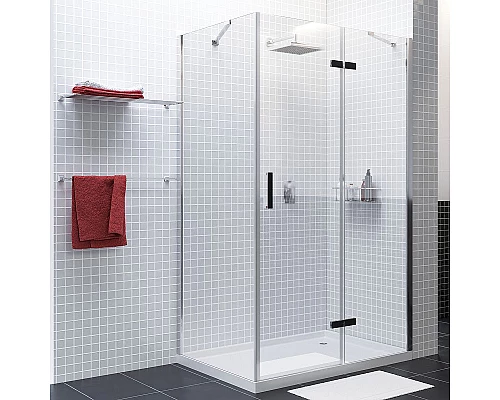 Заказать Душевой уголок WasserKRAFT Aller 120х100 R 10H10RBLACK MATT профиль Хром матовый стекло прозрачное в магазине сантехники Santeh-Crystal.ru