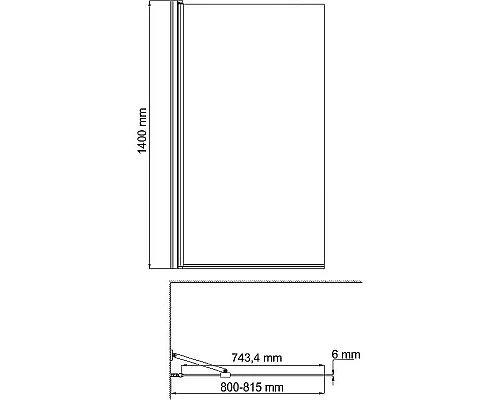 Заказать Шторка на ванну WasserKRAFT Berkel 80 48P01-80W профиль Белый стекло прозрачное в магазине сантехники Santeh-Crystal.ru