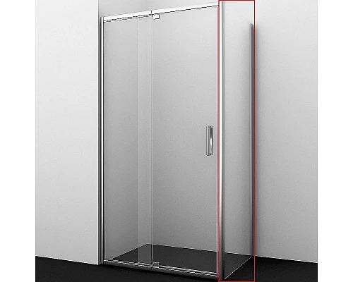 Заказать Душевая стенка WasserKRAFT Berkel 48P07-RP90 / Berkel 48P03-RP90 /  Salm 27I03-RP90 90 48P07-RP90 / 27I03-RP90 профиль Хром стекло прозрачное в магазине сантехники Santeh-Crystal.ru