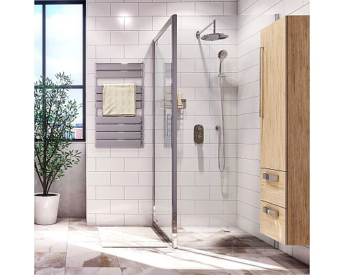 Приобрести Душевой уголок WasserKRAFT Berkel 110x90 48P15 профиль Хром стекло прозрачное в магазине сантехники Santeh-Crystal.ru