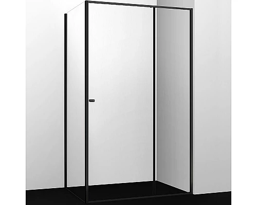 Купить Душевой уголок WasserKRAFT Dill 100x80 61S17 профиль Черный матовый стекло прозрачное в магазине сантехники Santeh-Crystal.ru