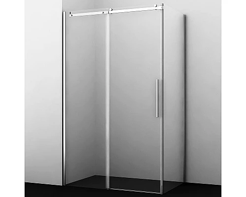 Купить Душевая стенка WasserKRAFT Dinkel 58R06-RP80 / Alme 15R06-RP80 80 58R06-RP80/15R06-RP80 профиль Хром стекло прозрачное в магазине сантехники Santeh-Crystal.ru