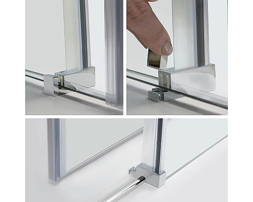 Заказать Душевая дверь WasserKRAFT Dinkel 120 58R05 профиль Хром стекло прозрачное в магазине сантехники Santeh-Crystal.ru