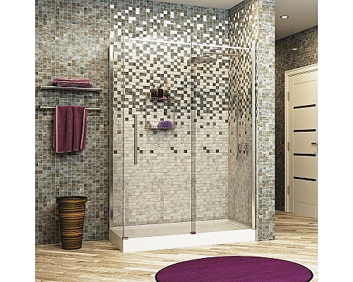 Купить Душевой уголок WasserKRAFT Dinkel 120x80 58R06 профиль Хром стекло прозрачное в магазине сантехники Santeh-Crystal.ru