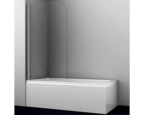 Купить Шторка на ванну WasserKRAFT Leine 80 35P01-80 профиль Хром стекло прозрачное в магазине сантехники Santeh-Crystal.ru