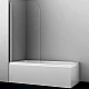 Купить Шторка на ванну WasserKRAFT Leine 80 35P01-80 профиль Хром стекло прозрачное в магазине сантехники Santeh-Crystal.ru