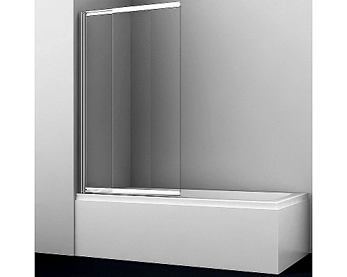 Купить Шторка на ванну WasserKRAFT Main 100 41S02-100WS профиль Хром стекло прозрачное в магазине сантехники Santeh-Crystal.ru