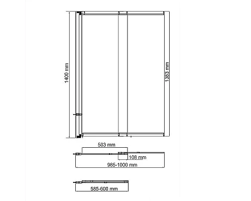Купить Шторка на ванну WasserKRAFT Main 100 41S02-100WS профиль Хром стекло прозрачное в магазине сантехники Santeh-Crystal.ru
