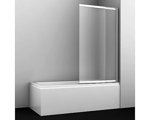 Приобрести Шторка на ванну WasserKRAFT Main 100 41S02-100RM профиль Хром стекло матовое в магазине сантехники Santeh-Crystal.ru