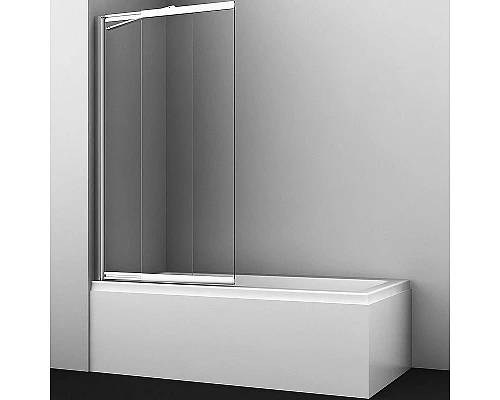 Купить Шторка на ванну WasserKRAFT Main 100 41S02-100 Fixed профиль Хром стекло прозрачное в магазине сантехники Santeh-Crystal.ru