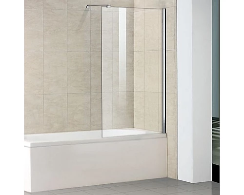 Купить Шторка на ванну WeltWasser WW100 G1 90 10000001227 профиль Хром стекло прозрачное в магазине сантехники Santeh-Crystal.ru