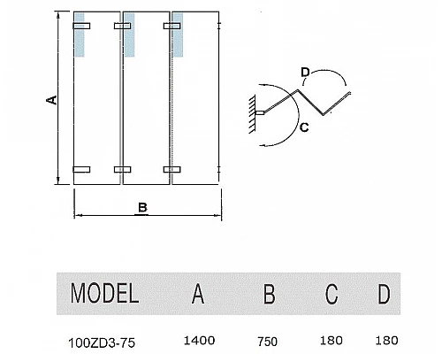Приобрести Шторка на ванну WeltWasser WW100 ZD3 75 10000000935 профиль Хром стекло прозрачное в магазине сантехники Santeh-Crystal.ru