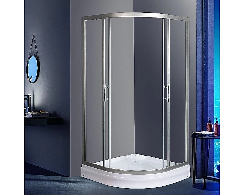 Заказать Душевой уголок WeltWasser WW500 С 80х80 10000004085 профиль Хром матовый стекло прозрачное в магазине сантехники Santeh-Crystal.ru