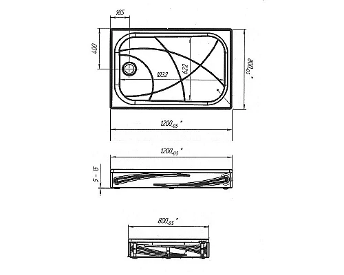 Заказать Акриловый поддон для душа 1MarKa Freya New 120x80 01пфн1280п Белый в магазине сантехники Santeh-Crystal.ru