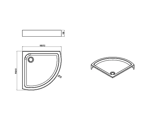 Заказать Акриловый поддон для душа AM.PM Like Solo Slide 90х90 W83T-315-090W Белый в магазине сантехники Santeh-Crystal.ru