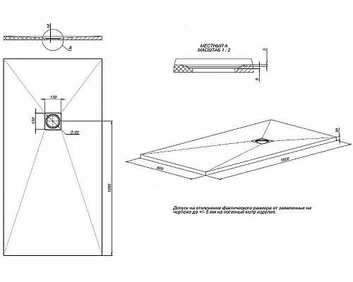 Заказать Душевой поддон из искусственного камня Allen Brau Priority 160x80 8.31010-AM Антрацит в магазине сантехники Santeh-Crystal.ru
