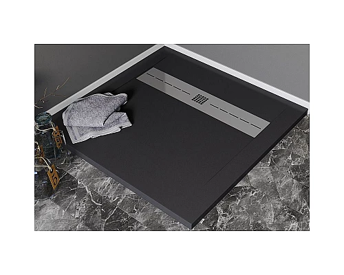 Заказать Душевой поддон из искусственного камня Aquanet Delight 90x90 258896 Черный в магазине сантехники Santeh-Crystal.ru