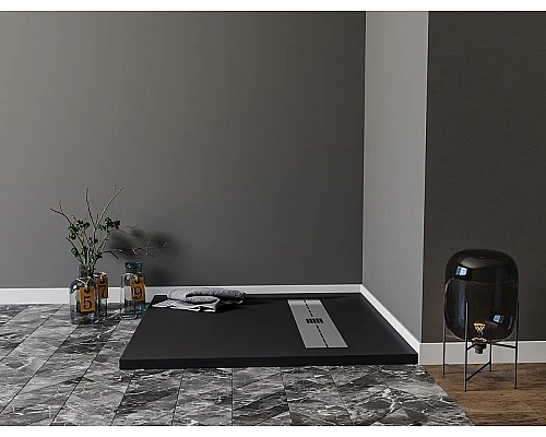 Заказать Душевой поддон из искусственного камня Aquanet Delight 90x90 258896 Черный в магазине сантехники Santeh-Crystal.ru