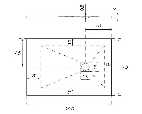 Заказать Душевой поддон из искусственного камня Aquanet Pleasure 120x90 258877 Серый в магазине сантехники Santeh-Crystal.ru