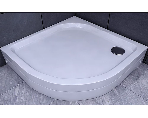 Купить Душевой поддон из искусственного камня Aquatek 90x90 радиальный с ножками Белый в магазине сантехники Santeh-Crystal.ru