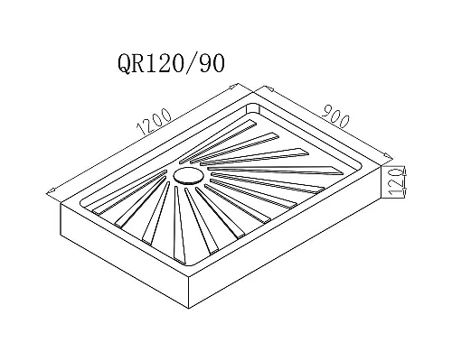 Приобрести Душевой поддон из АБС-пластика Cerutti SPA QR120/90 120х90 7750 Белый в магазине сантехники Santeh-Crystal.ru