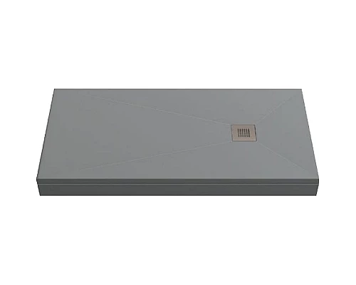 Приобрести Душевой поддон из искусственного камня Creto Ares 160x90 1-0024 Серый в магазине сантехники Santeh-Crystal.ru