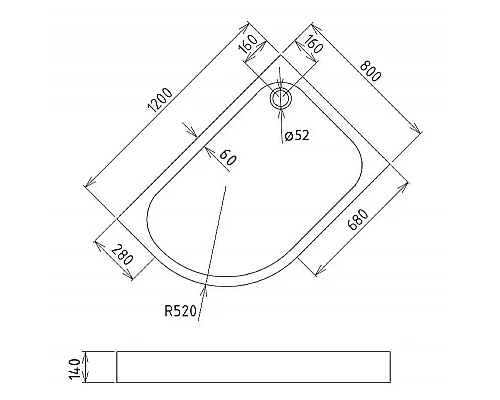 Приобрести Акриловый поддон для душа Gemy 120х80 ST18 R Белый в магазине сантехники Santeh-Crystal.ru