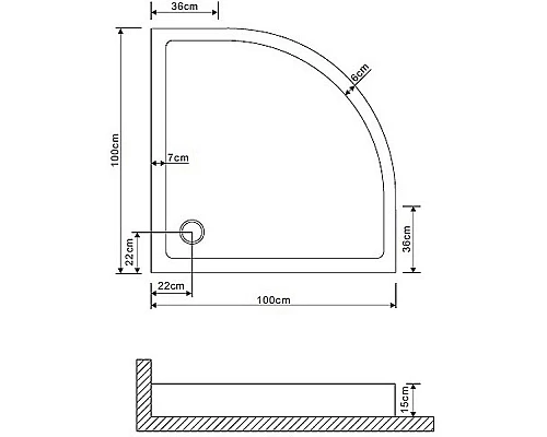 Купить Акриловый поддон для душа Grossman 100х100 GR-119210020 Белый в магазине сантехники Santeh-Crystal.ru